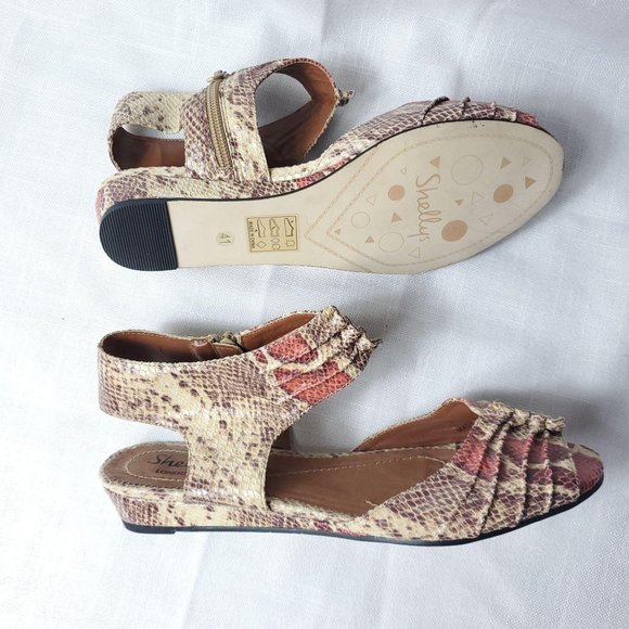 Shellys snake print  Nordstrom ankle strap sandals - Picture 5 of 11